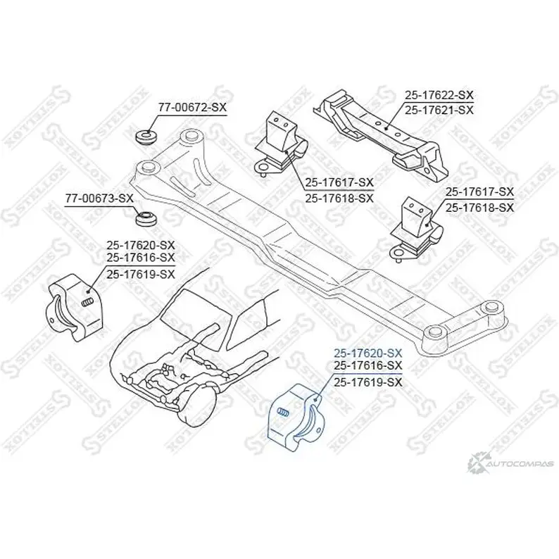 Подушка двигателя STELLOX YCT6 1WF 4057276141353 25-17620-SX 722505654 - Изображение 1