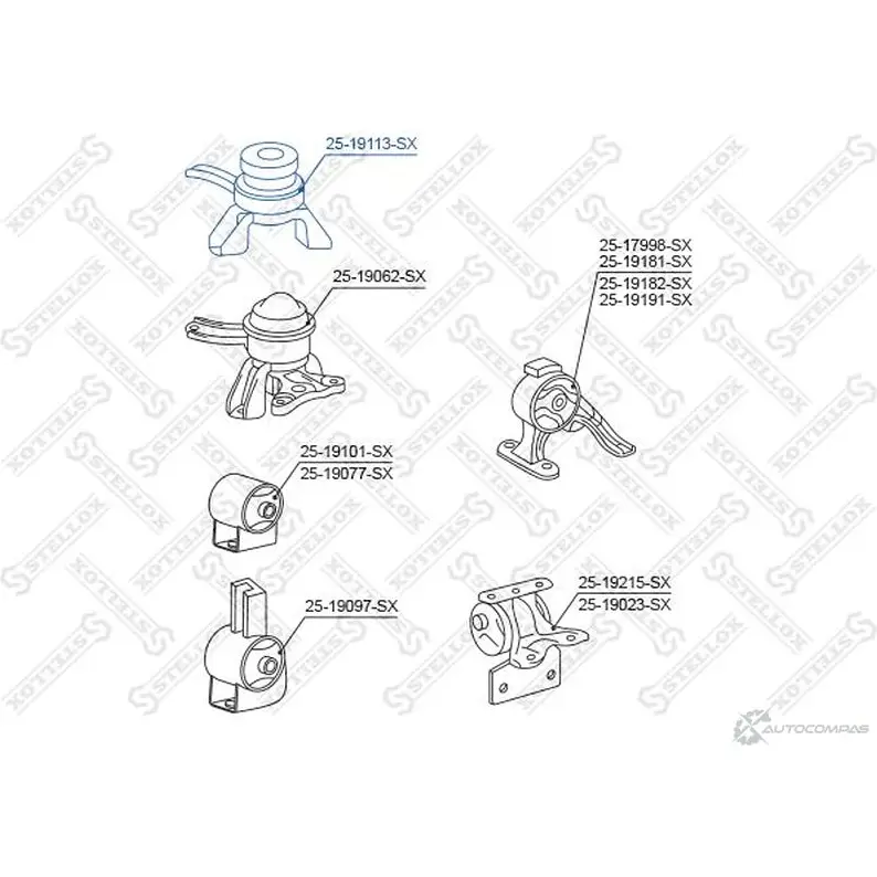 Подушка двигателя STELLOX 25-19113-SX 3607002 4057276142329 L 3T1O - Изображение 1
