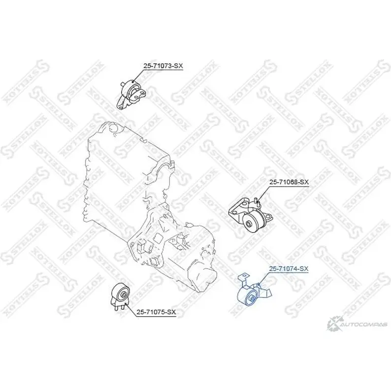 Подушка двигателя STELLOX 25-71074-SX 1321015373 NDLR0O E 4057276148062 изображение 1