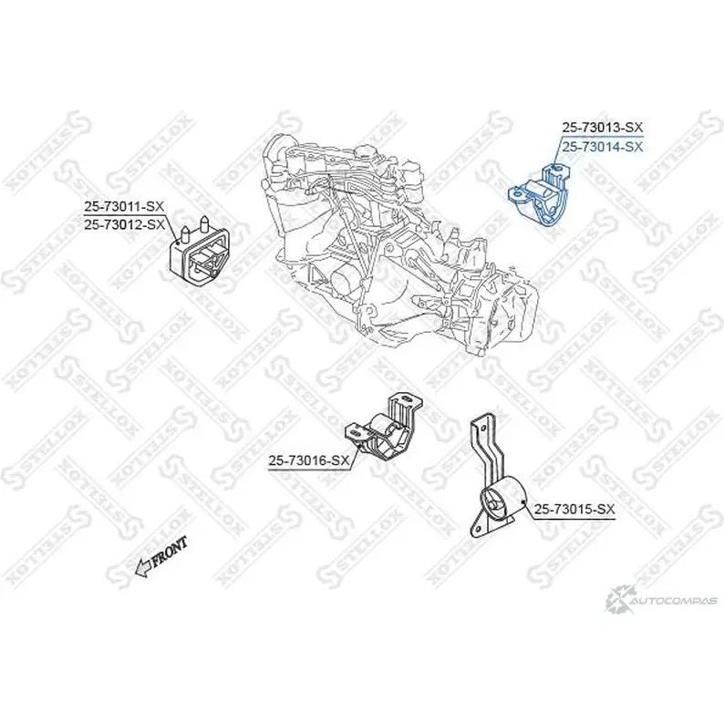 Подушка двигателя STELLOX 4057276149212 FCBL A7K 25-73014-SX 314000268