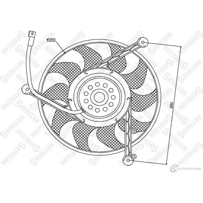 Вентилятор радиатора STELLOX 29-99008-SX 4057276152199 T70KH 4 3607470