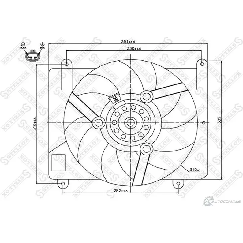 Вентилятор радиатора STELLOX 8 RF29 3607519 29-99059-SX изображение 0