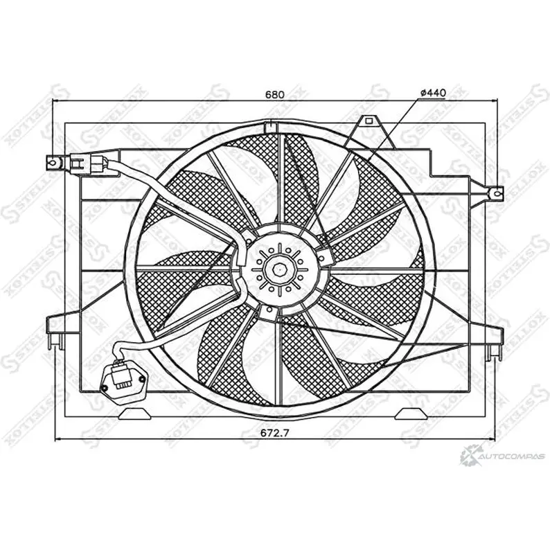 Вентилятор радиатора STELLOX 29-99186-SX F GX7KBF 3607646 изображение 0