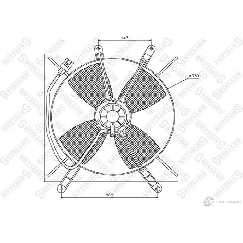 Вентилятор радиатора STELLOX IV LXXG 3607678 29-99220-SX изображение 0