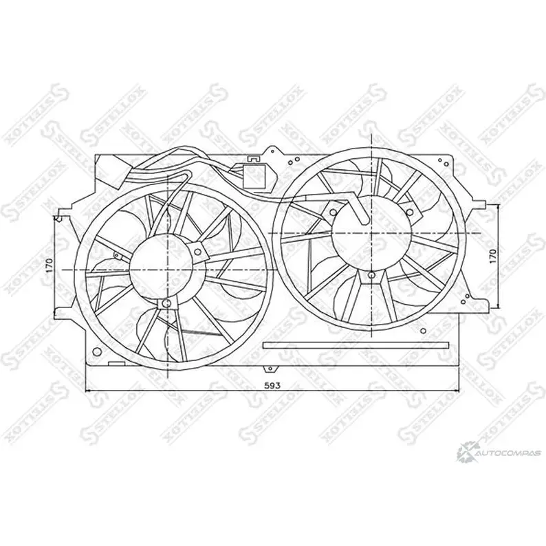 Вентилятор радиатора STELLOX 3607814 N7QT NU 29-99359-SX изображение 0