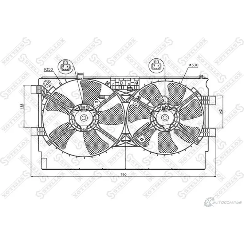 Вентилятор радиатора STELLOX 29-99380-SX Q XGAJ 3607835 изображение 0