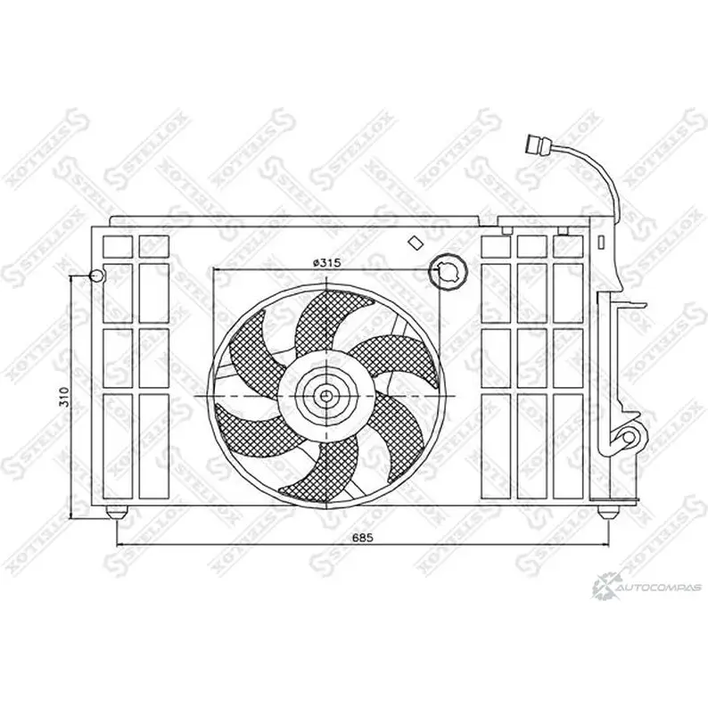Вентилятор радиатора STELLOX 29-99404-SX 3607859 9C7 SZ изображение 0
