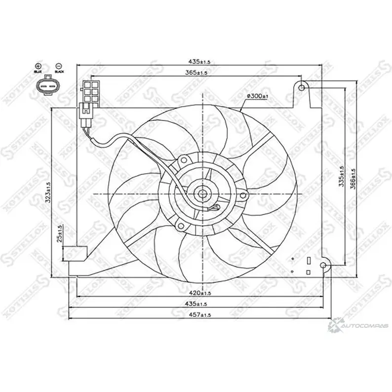 Вентилятор радиатора STELLOX 29-99443-SX 3607898 HHAP R17 изображение 0
