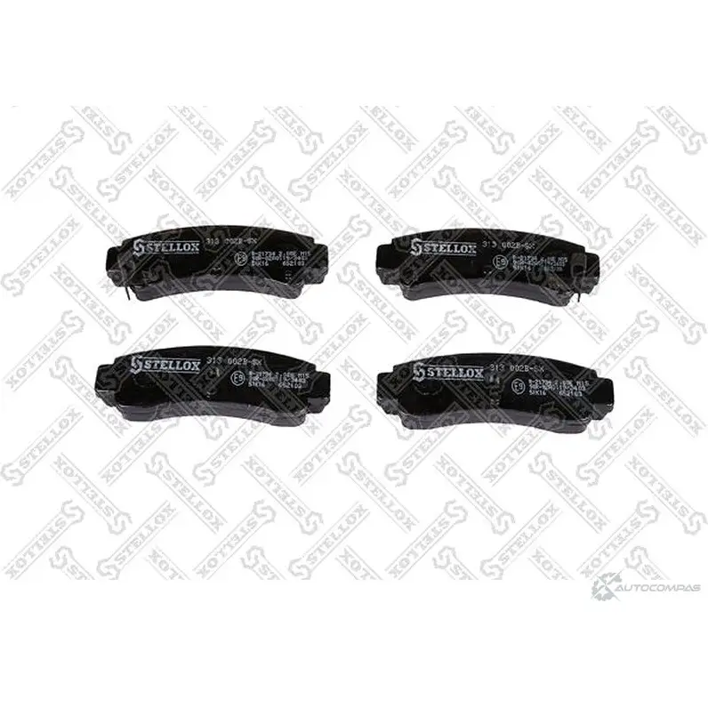 Тормозные колодки дисковые, комплект STELLOX 313 002B-SX 90QY MQ 4057276153820 3608143