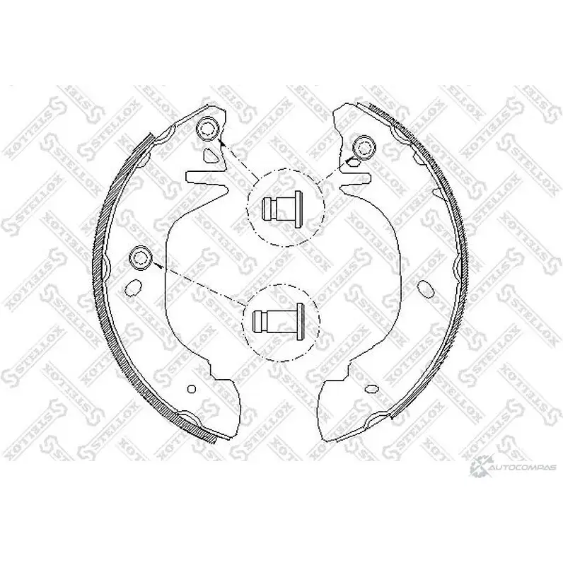 Тормозные колодки STELLOX ZCA4305 01 RKZH9UQ 316 101-SX 3608152