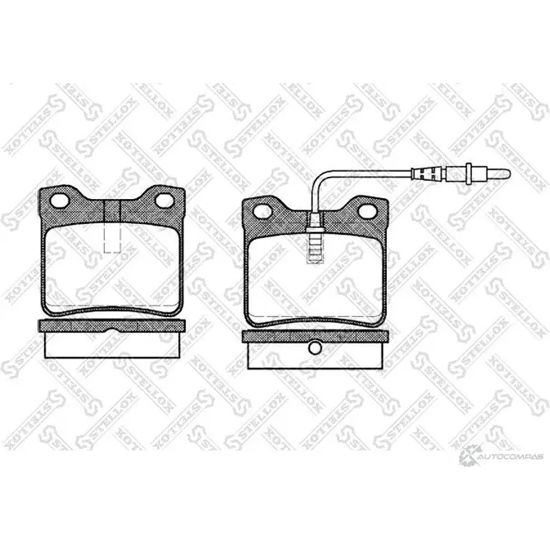 Тормозные колодки дисковые, комплект STELLOX 332 002-SX 21279 2127 8 3608291