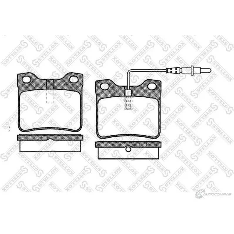 Тормозные колодки дисковые, комплект STELLOX 332 022B-SX 215 72 21904 3608294