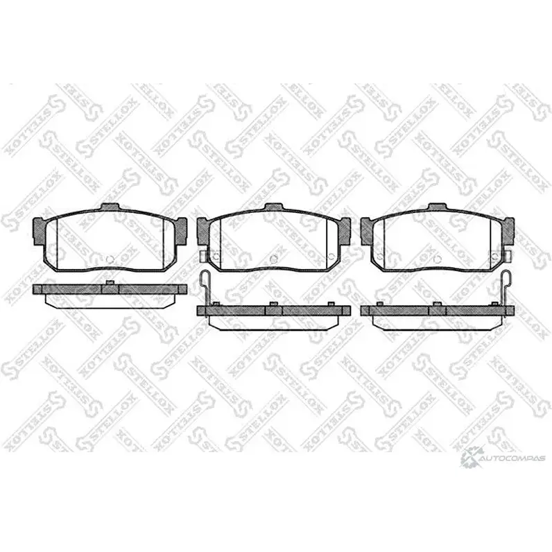 Тормозные колодки дисковые, комплект STELLOX 21714 377 012-SX 3608574 2171 3