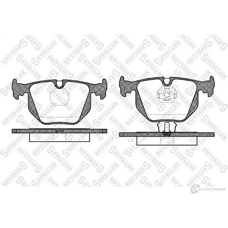 Тормозные колодки дисковые, комплект STELLOX 392 000B-SX 2 1282 3608594 21283 изображение 0