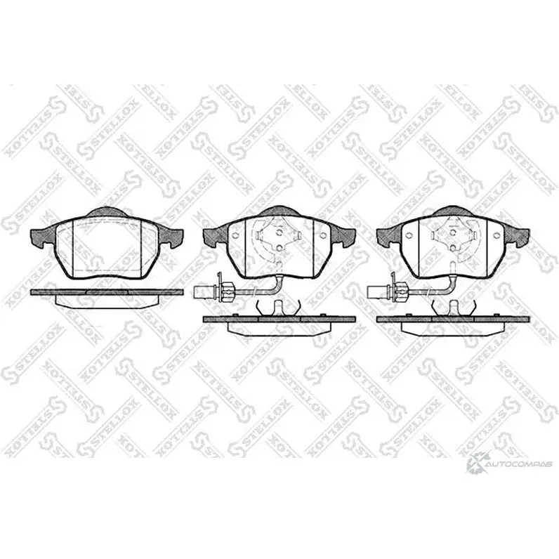 Тормозные колодки дисковые, комплект STELLOX 2184 8 3608734 401 022L-SX PCA039022