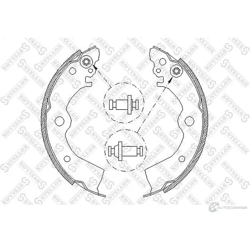 Тормозные колодки STELLOX ZCA439 300 404 100-SX 3608750 XZRX1GN