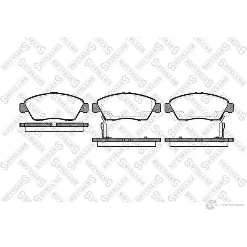 Тормозные колодки дисковые, комплект STELLOX 429 002B-SX 21695 3610092 2169 4