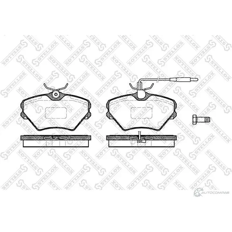 Тормозные колодки дисковые, комплект STELLOX 496 002-SX 21 424 3611524 21595
