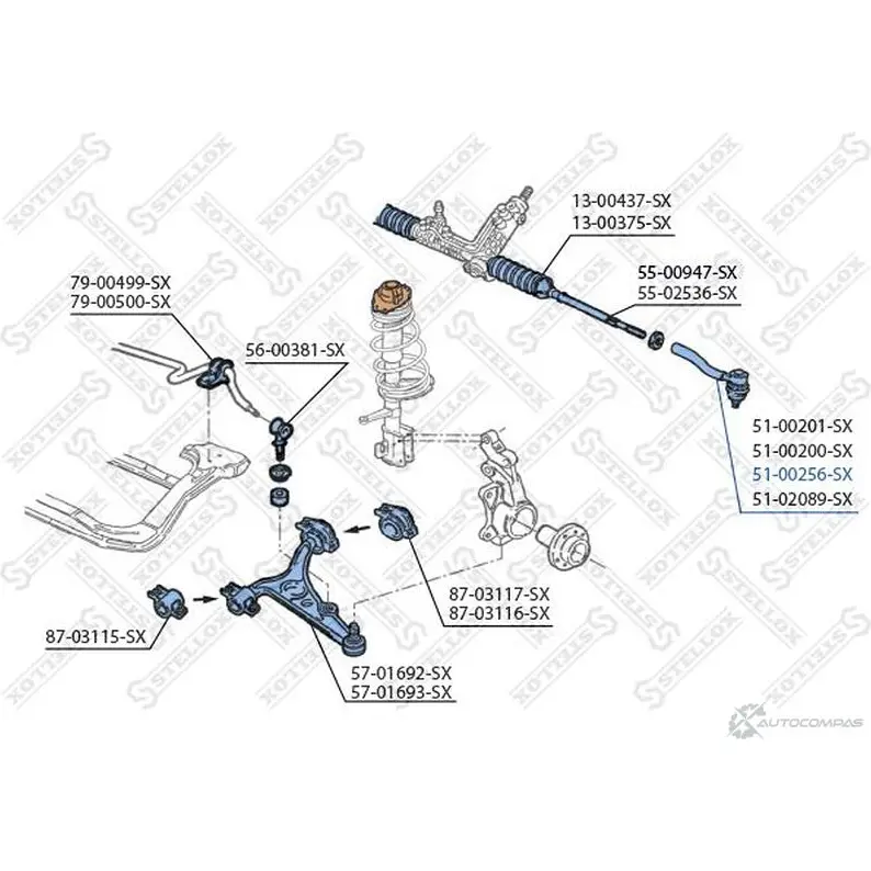 Рулевой наконечник STELLOX 51-00256-SX 4057276184305 3611665 ZYN2 X изображение 1