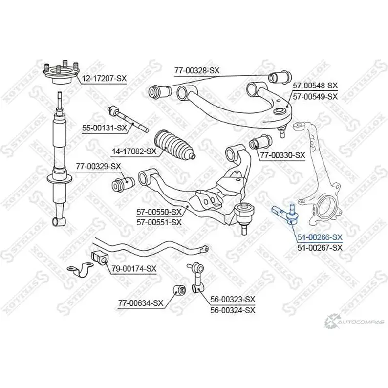 Рулевой наконечник STELLOX 4057276184343 193979837 39 7DGP 51-00266-SX