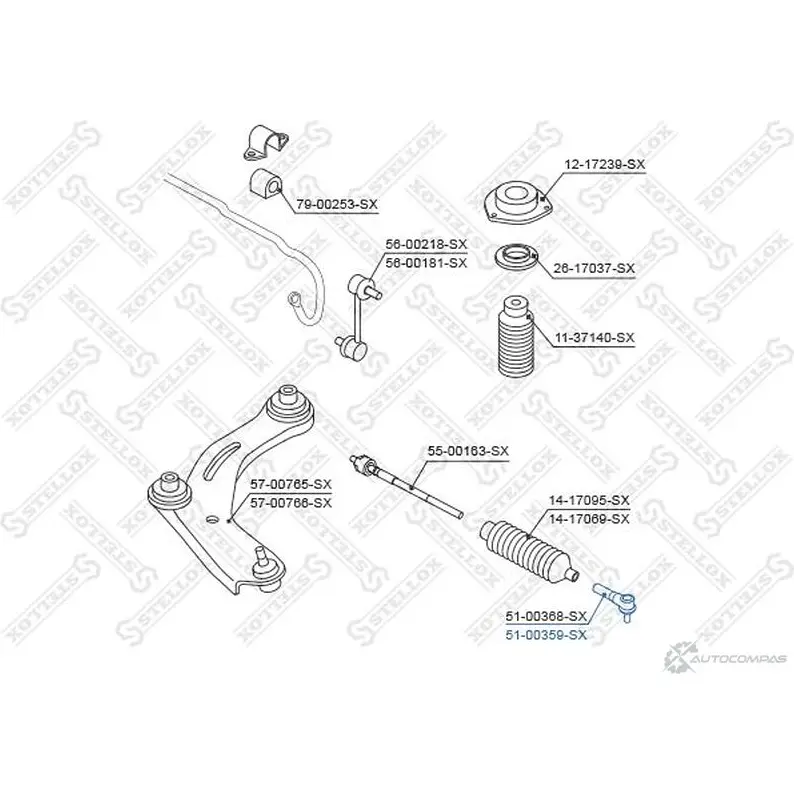 Рулевой наконечник STELLOX 4057276185241 M18 ZZF 51-00359-SX 176896557 - Изображение 1