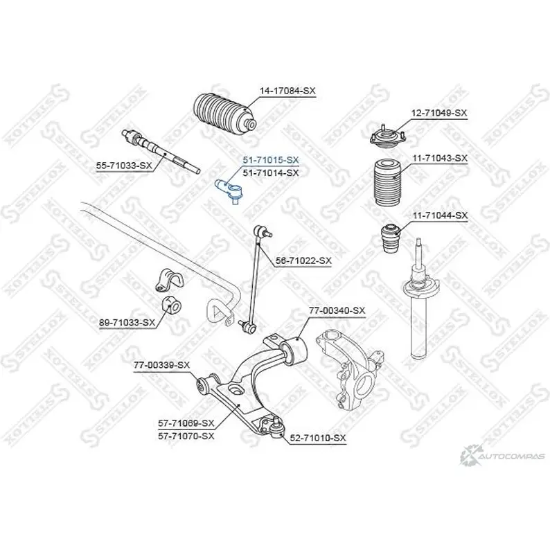 Рулевой наконечник STELLOX 4057276192874 51-71015-SX FP9RP 2A 3612422 изображение 1