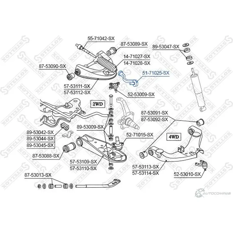 Рулевой наконечник STELLOX 4057276192966 51-71025-SX 3612429 Q4 086P изображение 0