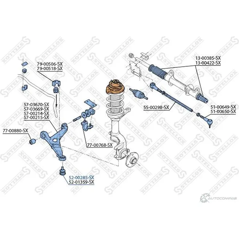 Шаровая опора STELLOX 52-00285-SX 3612652 NZ JCPU PWUTI