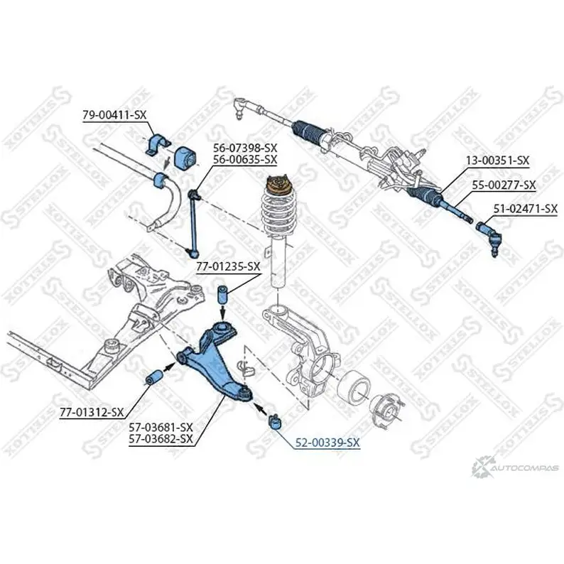Шаровая опора STELLOX XG19KSI 3612695 52-00339-SX A9 8VDL изображение 0