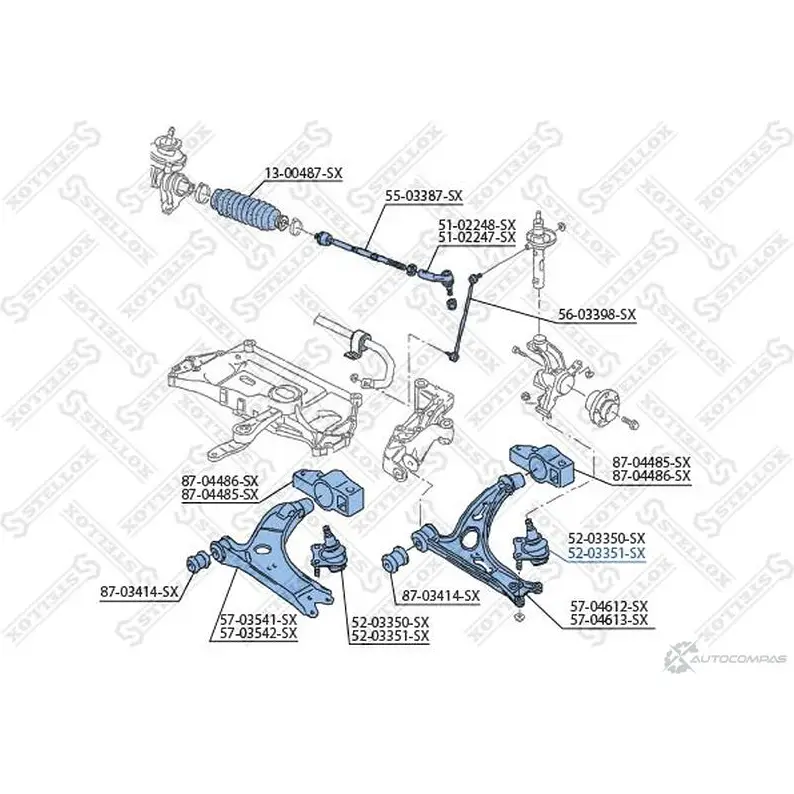 Шаровая опора STELLOX 3612929 WR5JFSB O SS39U 52-03351-SX изображение 1