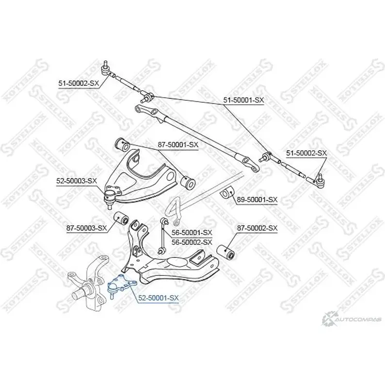 Шаровая опора STELLOX WTMZE 3612982 52-01 451-SX 52-50001-SX изображение 1