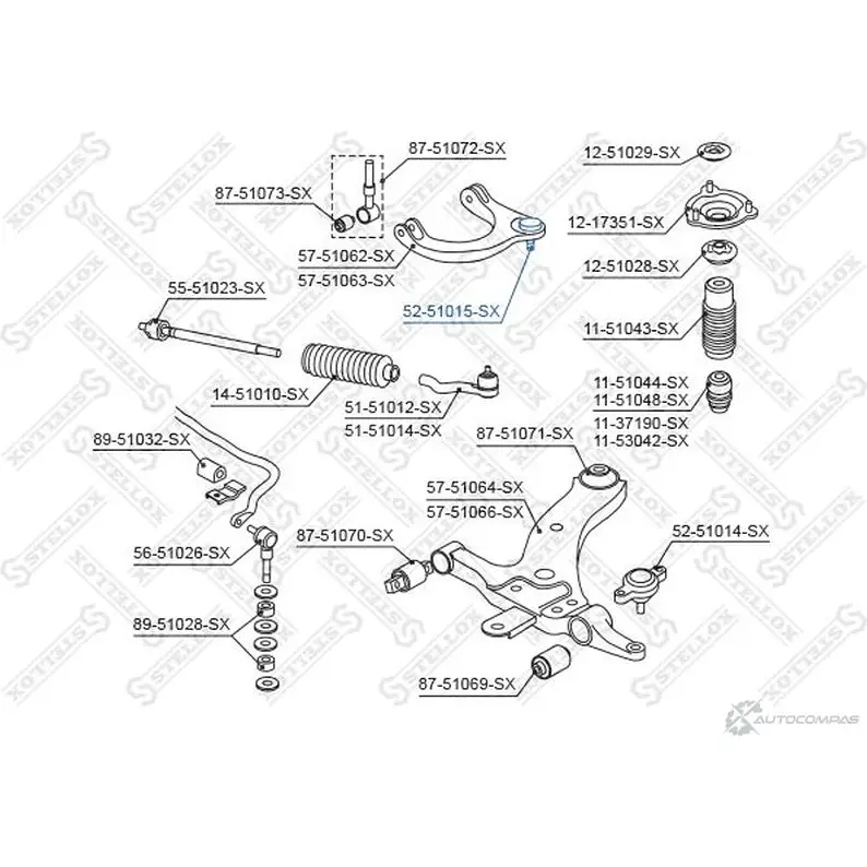 Шаровая опора STELLOX U4IL HL 6NNEAR 52-51015-SX 3612994 изображение 0