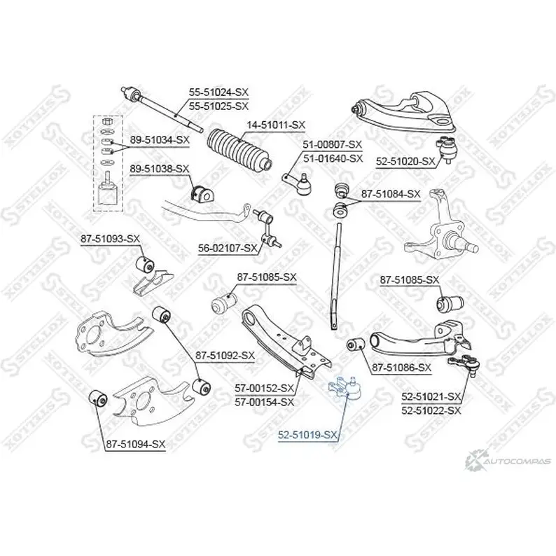 Шаровая опора STELLOX AOBX 9FL 52-51019-SX ICHJSE7 3612995 - Изображение 1