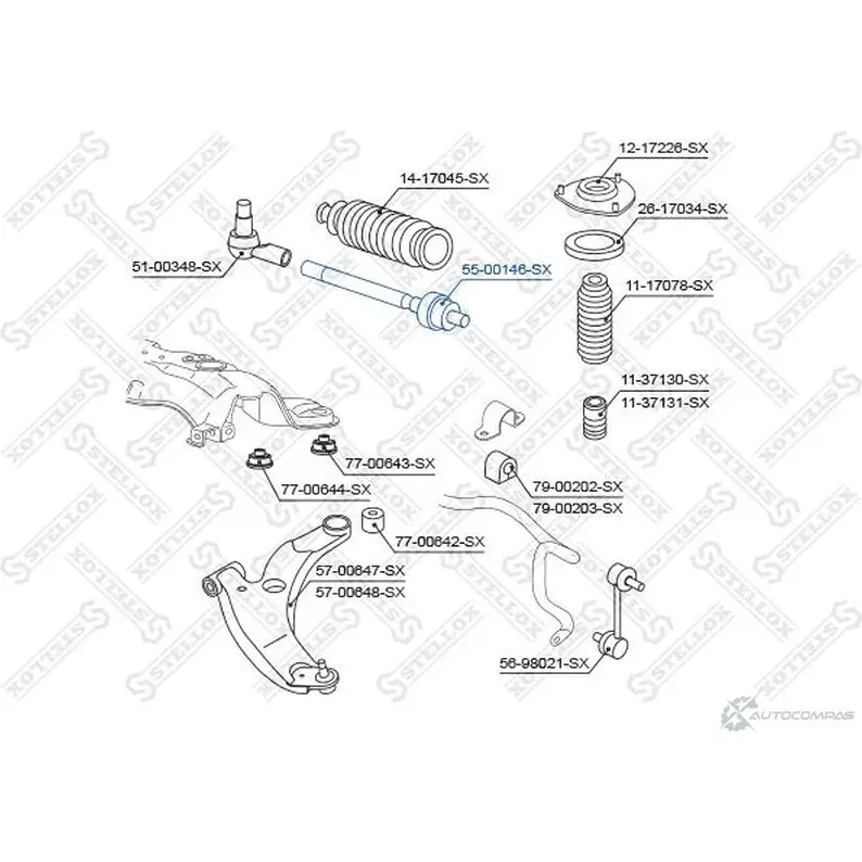 Рулевая тяга STELLOX 4057276502673 722698002 Y2C KZL9 55-00146-SX - Изображение 1