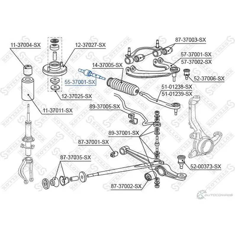 Рулевая тяга STELLOX 55-37001-SX 4057276209794 N1 PNN 3613875 изображение 1