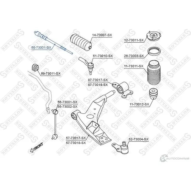 Рулевая тяга STELLOX 3613952 W 8JBD 55-73001-SX 4057276211100 изображение 0