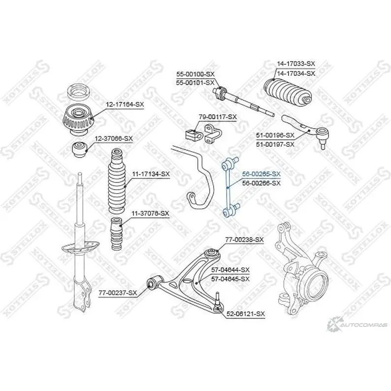 Стойка стабилизатора STELLOX 4057276214385 56-00265-SX 3614118 5X NT2 - Изображение 1