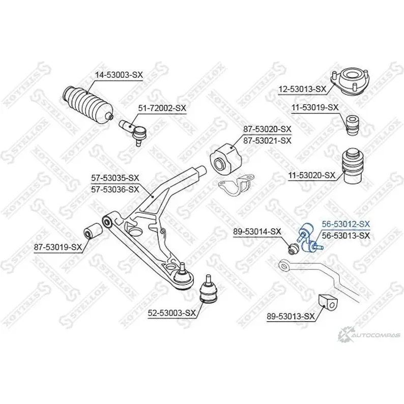 Стойка стабилизатора STELLOX 194306531 4057276220546 56-53012-SX AR UGCML изображение 0