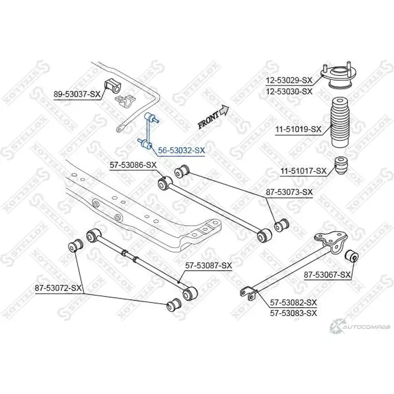 Стойка стабилизатора STELLOX 4GO P5F7 3614783 4057276220751 56-53032-SX изображение 0