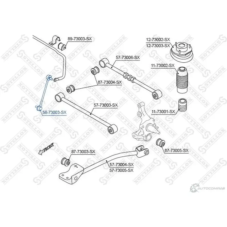 Стойка стабилизатора STELLOX 4057276221574 3614860 OKZV MV 56-73003-SX