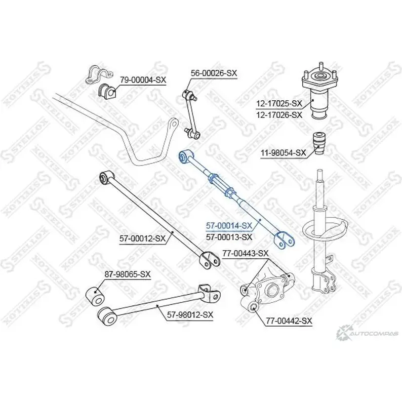 Рычаг подвески STELLOX NN 2B1N 3614973 57-00014-SX 4057276222908 изображение 0