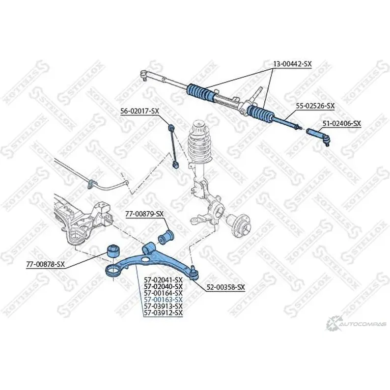 Рычаг подвески STELLOX 57-00163-SX 4057276224476 K47TM 8 3615041 - Изображение 1