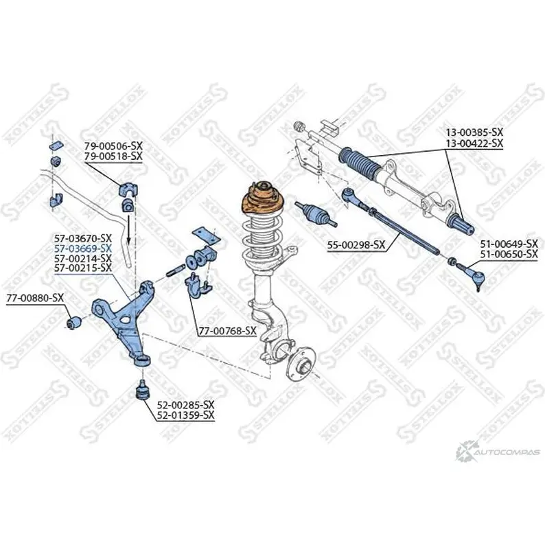 Рычаг подвески STELLOX 57-03669-SX N 6MZIFD 3615415 4057276228948 изображение 0