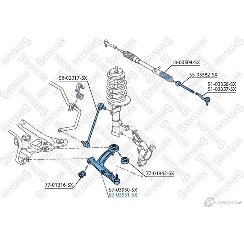 Рычаг подвески STELLOX P41B G2 4057276503717 3615623 57-03951-SX изображение 0