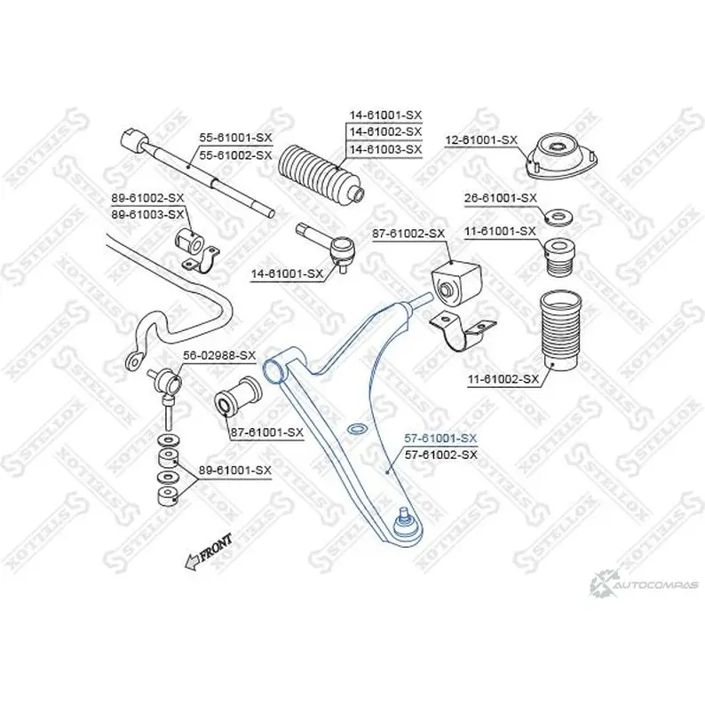 Рычаг подвески STELLOX 57-61001-SX 3615824 4057276235045 ZGB 8YJ - Изображение 1