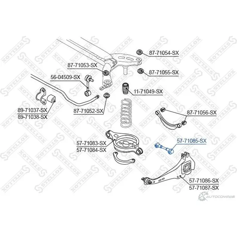 Рычаг подвески STELLOX 5 FYR8AN 177373373 4057276236677 57-71085-SX изображение 1