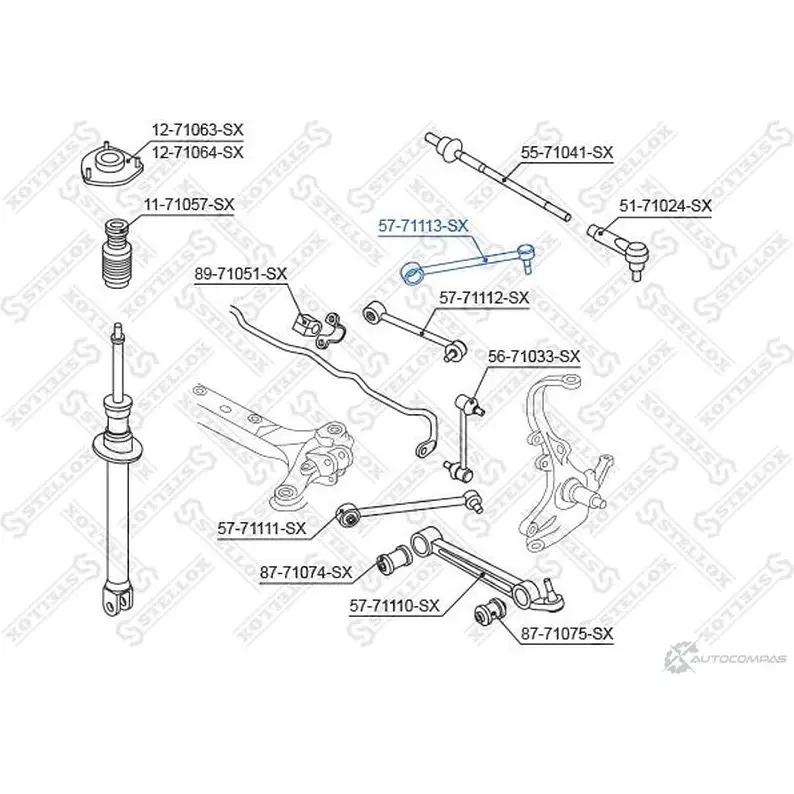 Рычаг подвески STELLOX 2B OSV 645753206 4057276236950 57-71113-SX