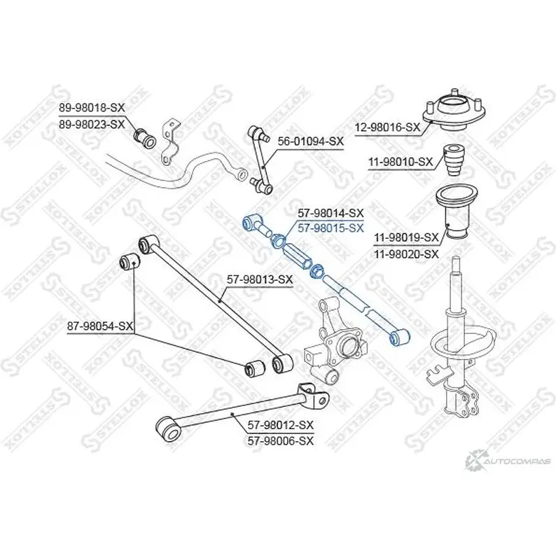 Рычаг подвески STELLOX 57-98015-SX TID LM 1036892596 4057276238978 изображение 1