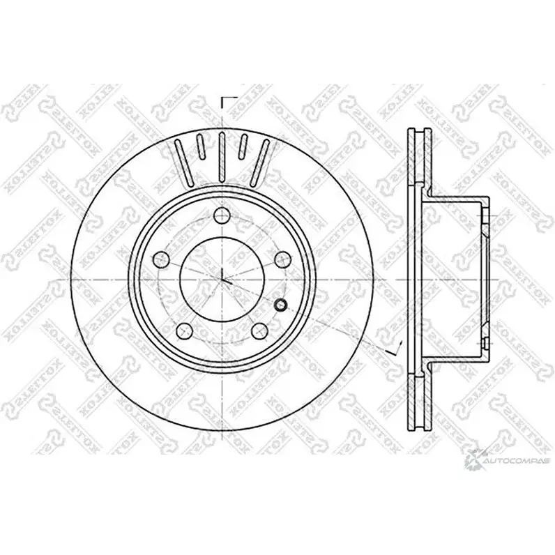 Тормозной диск STELLOX X 4SUS 6020-1513V-SX 4057276242630 3616747