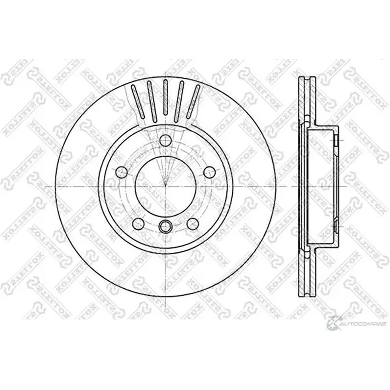 Тормозной диск STELLOX 6020-1521V-SX 3616752 TOE KG 4057276242692 изображение 0